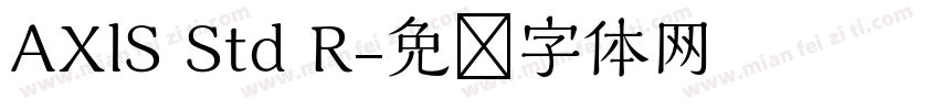 AXlS Std R字体转换